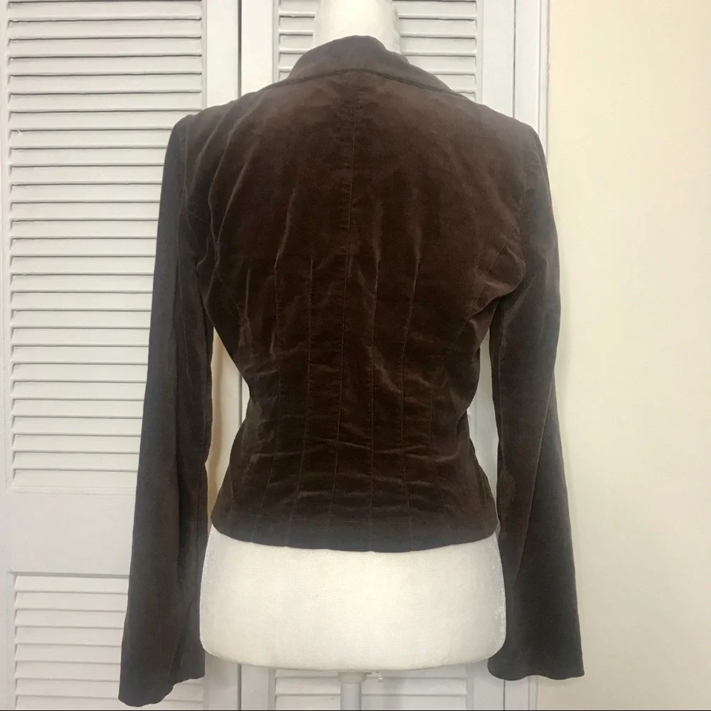 Vintage Brown Velvet Jacket - Picture 3 of 3